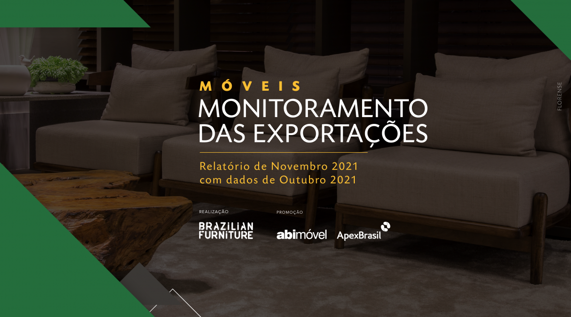 Exportações brasileiras de móveis e colchões continuam avançando em 2021