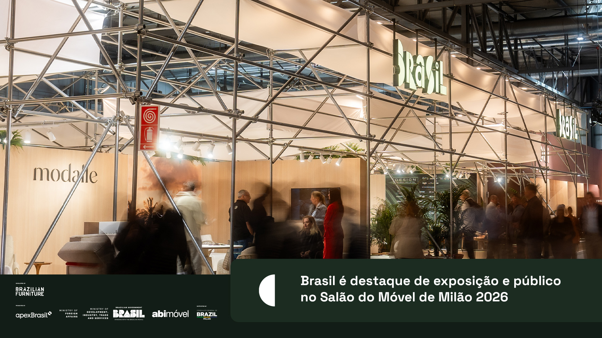 Brasil se destaca en presencia de público y exposición en el Salón del Mueble de Milán 2026