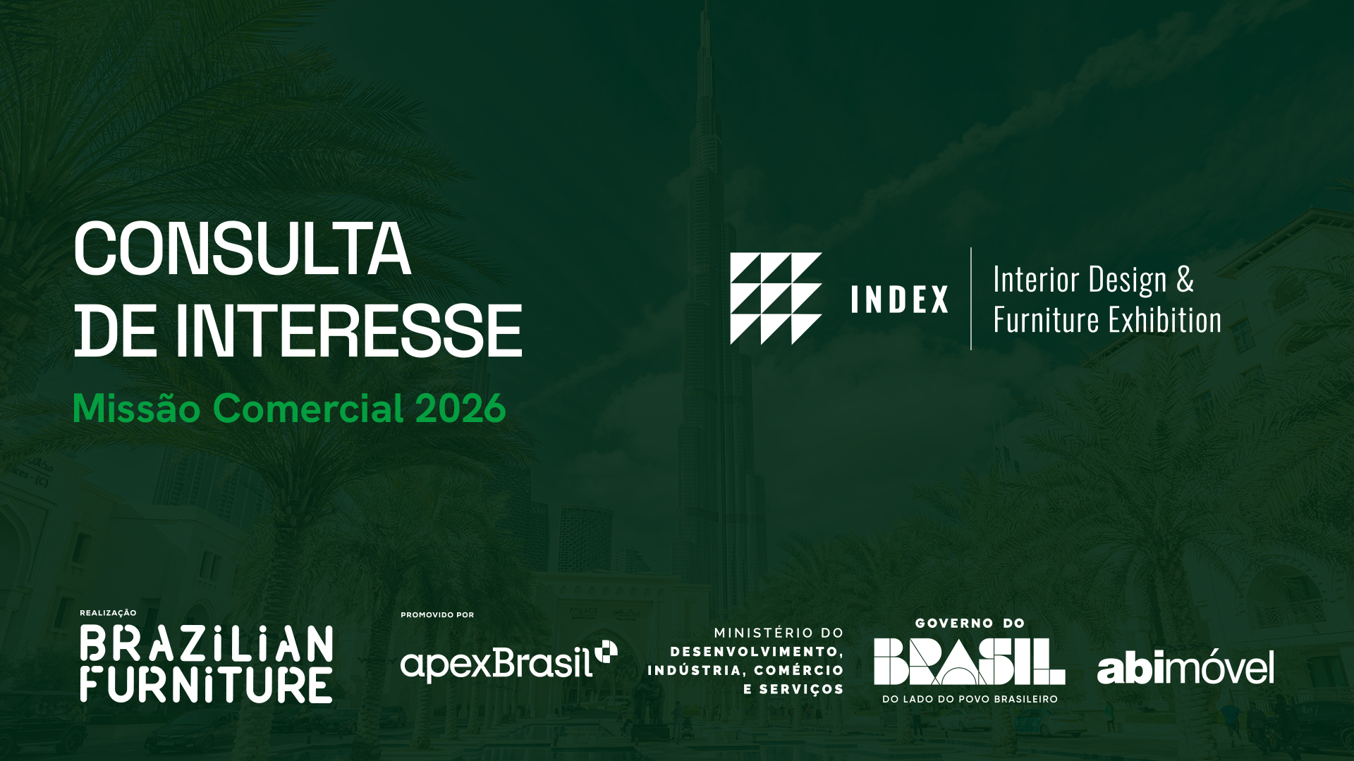 Comunicado: Feira Index Dubai 2026 é transferida para setembro