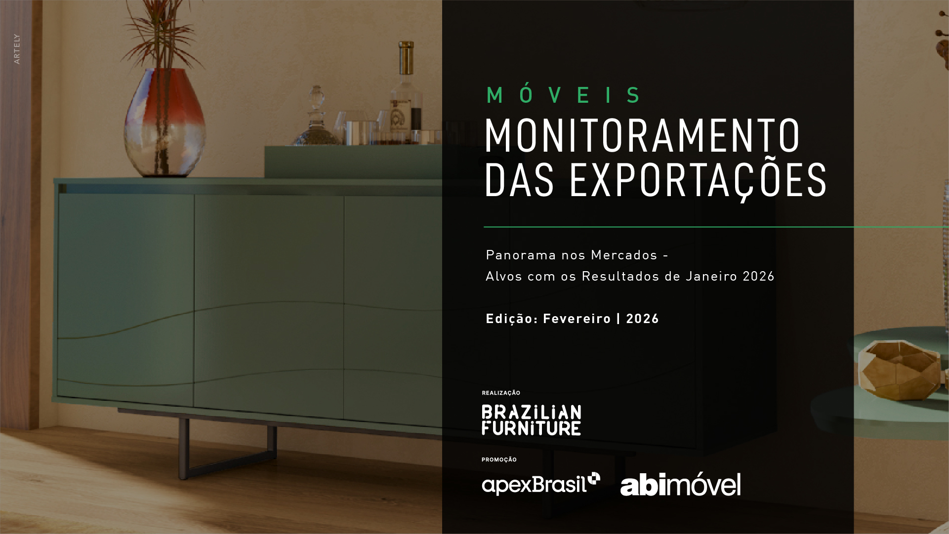 ‘Monitoramento das Exportações’ traz indicadores do comércio exterior na cadeia moveleira no início de 2026